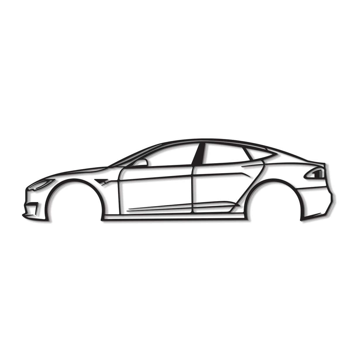 2022 Model S Metal Car Wall Art - NC0797