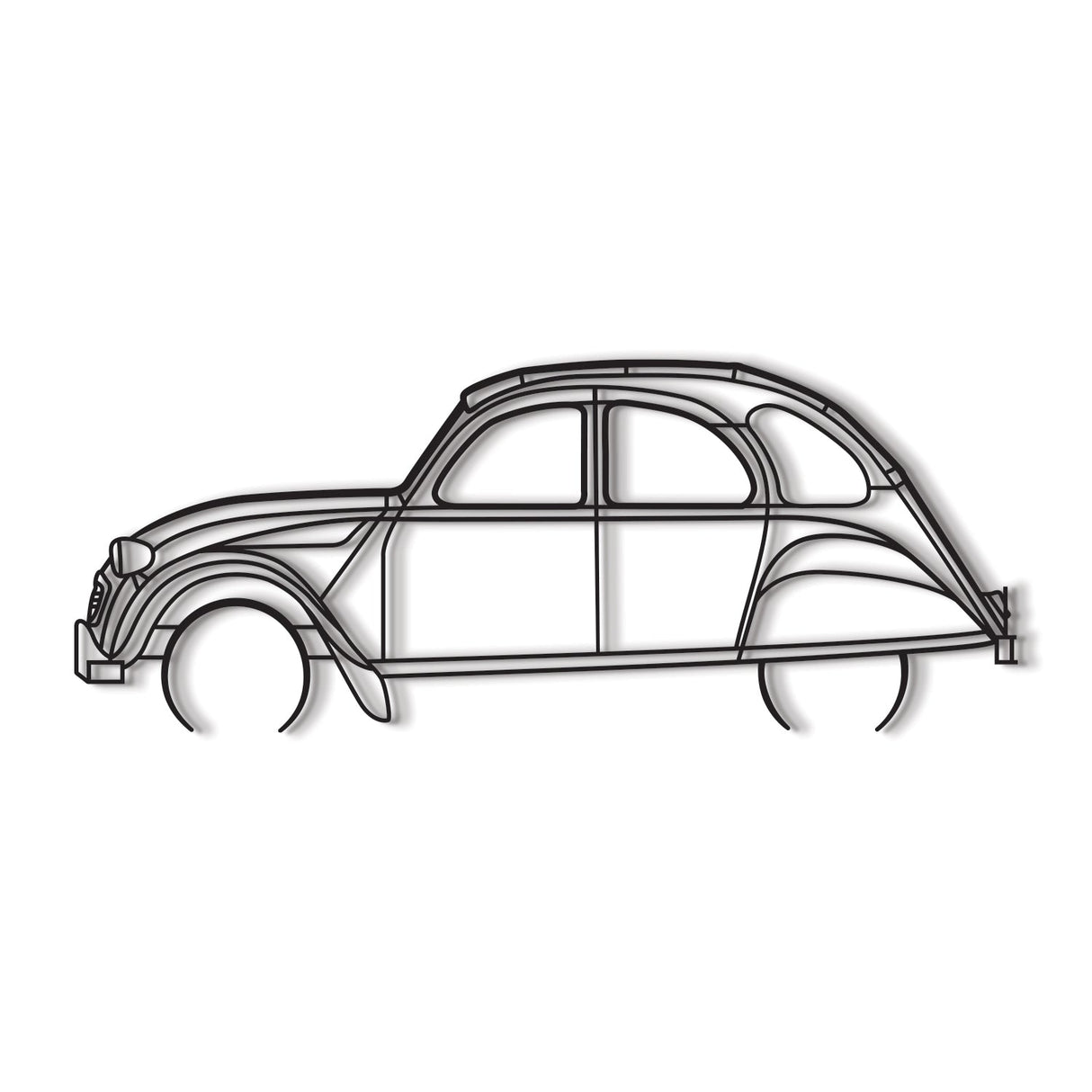 1966 2CV Metal Car Wall Art - NC0080