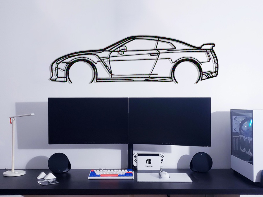 GTR R-35 Detailed Metal Car Wall Art - NC0989