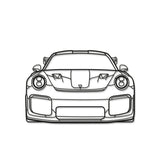 911 GT2 RS Model 991 Front Metal Car Wall Art - NC0848