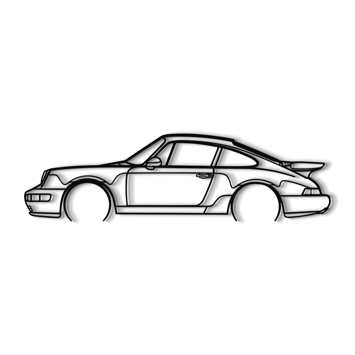 911 Turbo Model 964 Detailed Metal Car Wall Art - NC0873