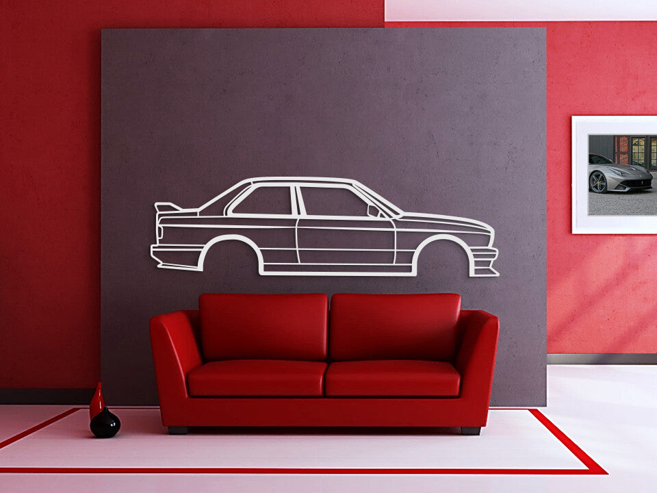 E30 M3 Metal Car Wall Art - NC0936