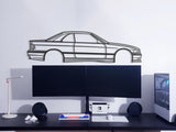 E36 CABRIO WITH HARD TOP Metal Car Wall Art - NC0942