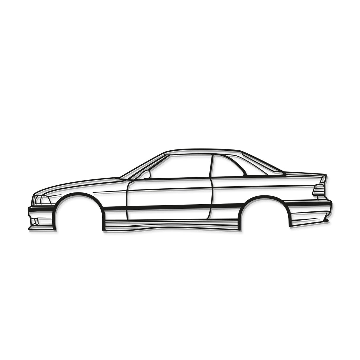 E36 CABRIO WITH HARD TOP Metal Car Wall Art - NC0942