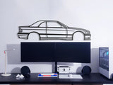 E36 CABRIO WITH SOFT TOP Metal Car Wall Art - NC0943