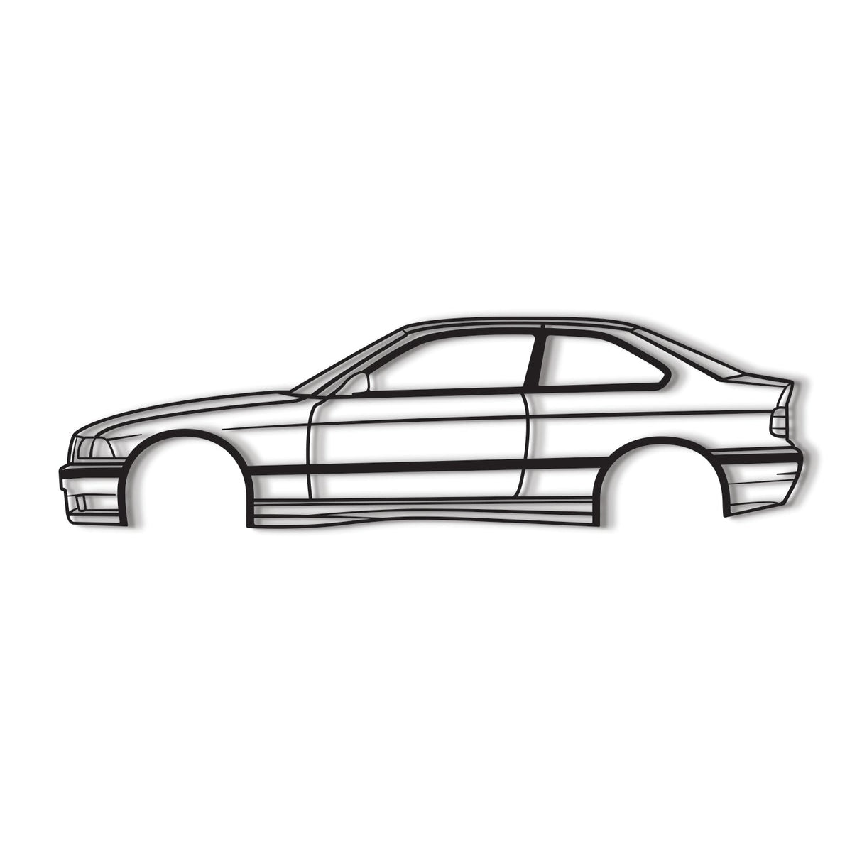 E36 Compact Metal Car Wall Art - NC0944