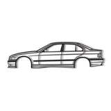 E36 M3 SEDAN NO SPOILER Metal Car Wall Art - NC0948