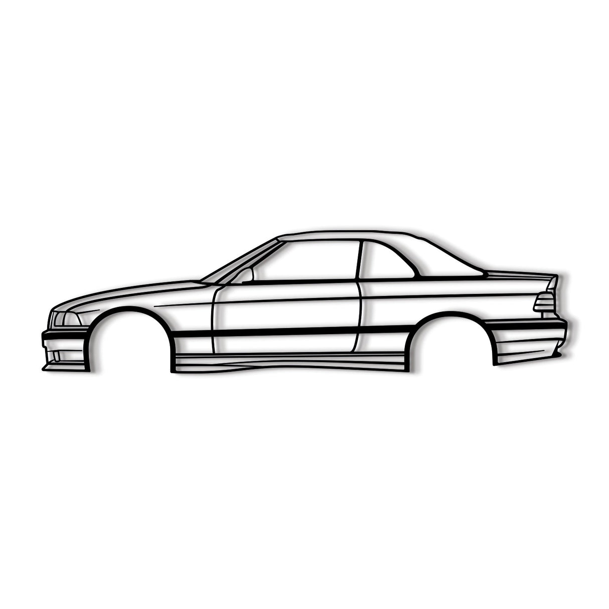 E36 CABRIO WITH SOFT TOP Metal Car Wall Art - NC0943