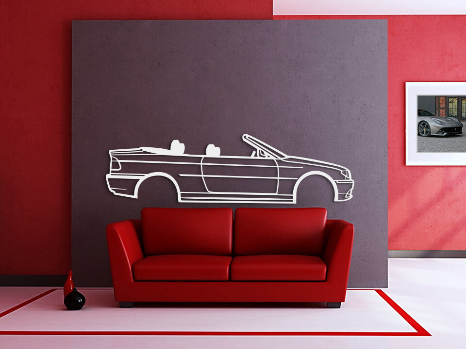 E46 CABRIO Metal Car Wall Art - NC0953