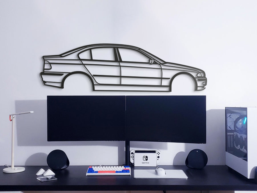 E46 Sedan Metal Car Wall Art - NC0959