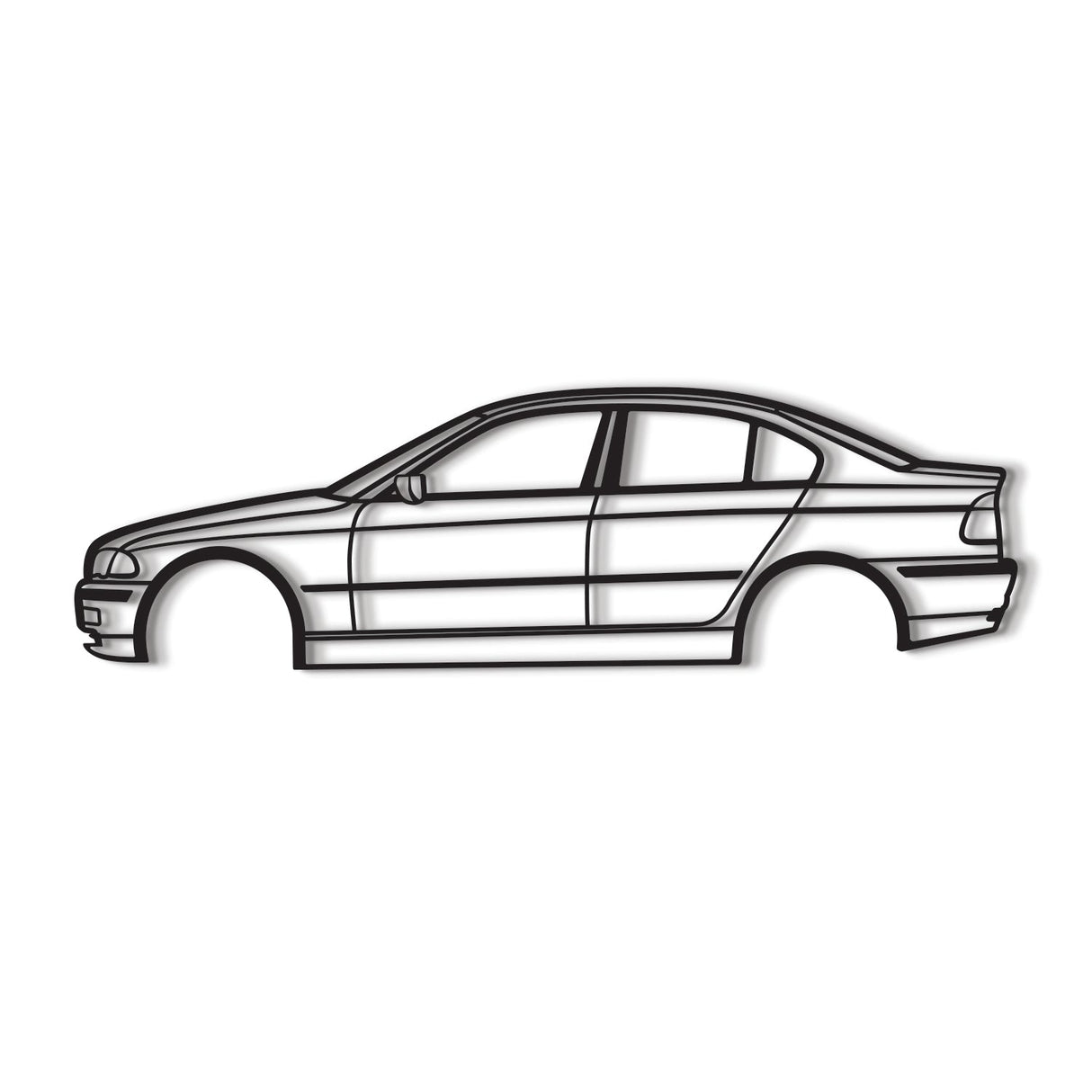 E46 Sedan Metal Car Wall Art - NC0959