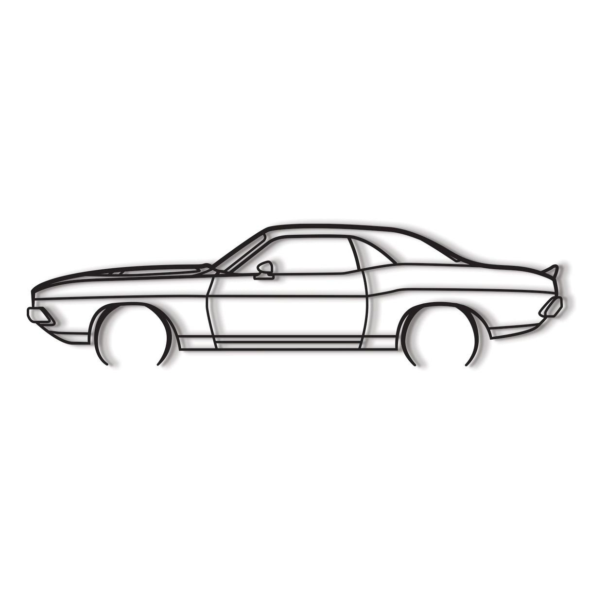 1970 Challenger Detailed Metal Car Wall Art - NC0129