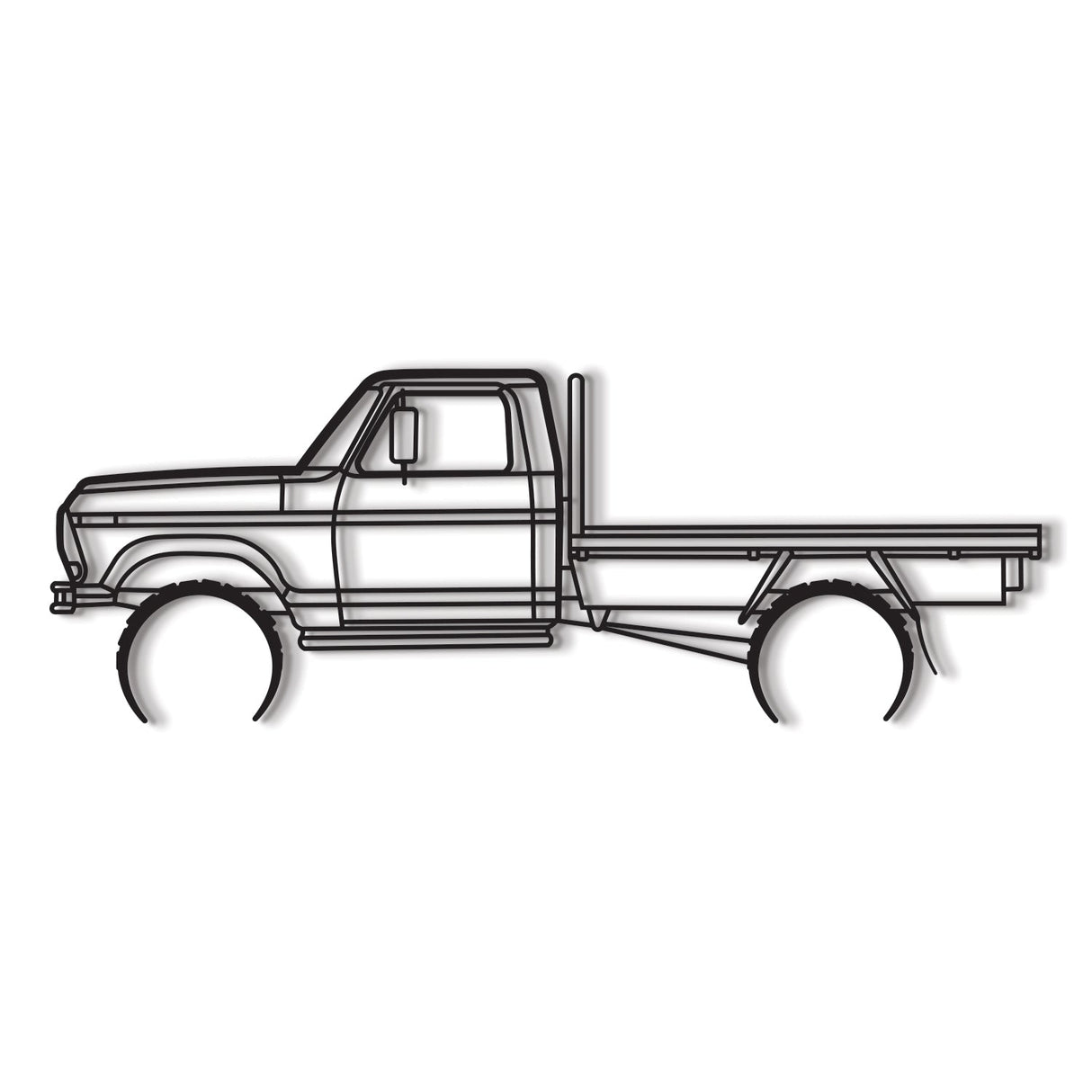 1977 F100 Tray Back Metal Car Wall Art - NC0175