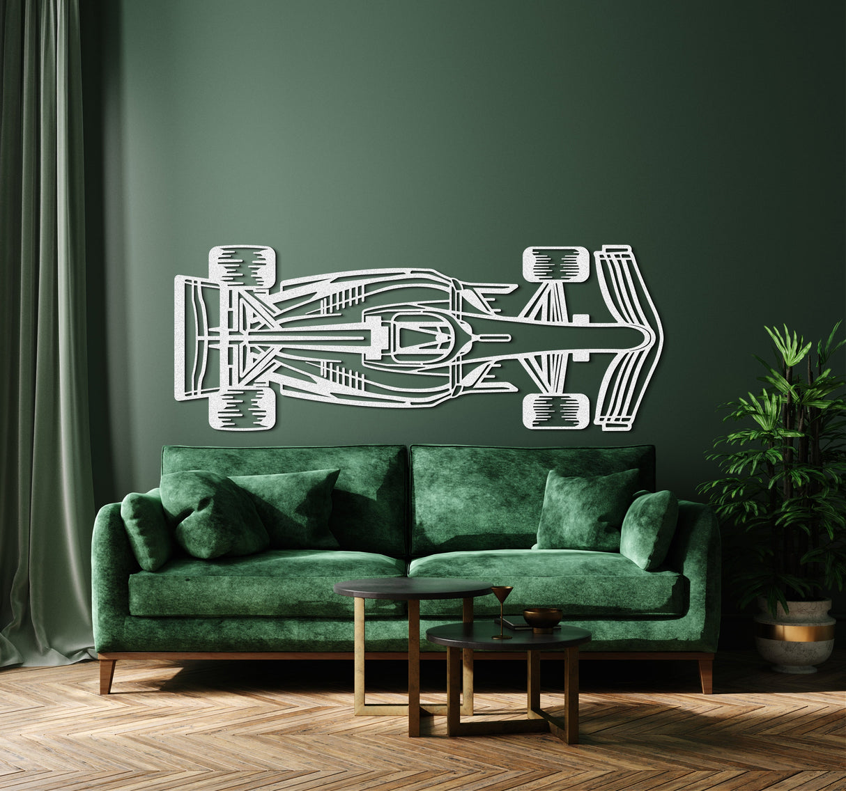 Formula 1 2022 Top View Horizontal Metal Car Wall Art - NC0979