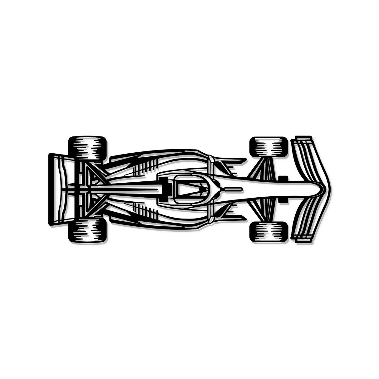 Formula 1 2022 Top View Horizontal Metal Car Wall Art - NC0979