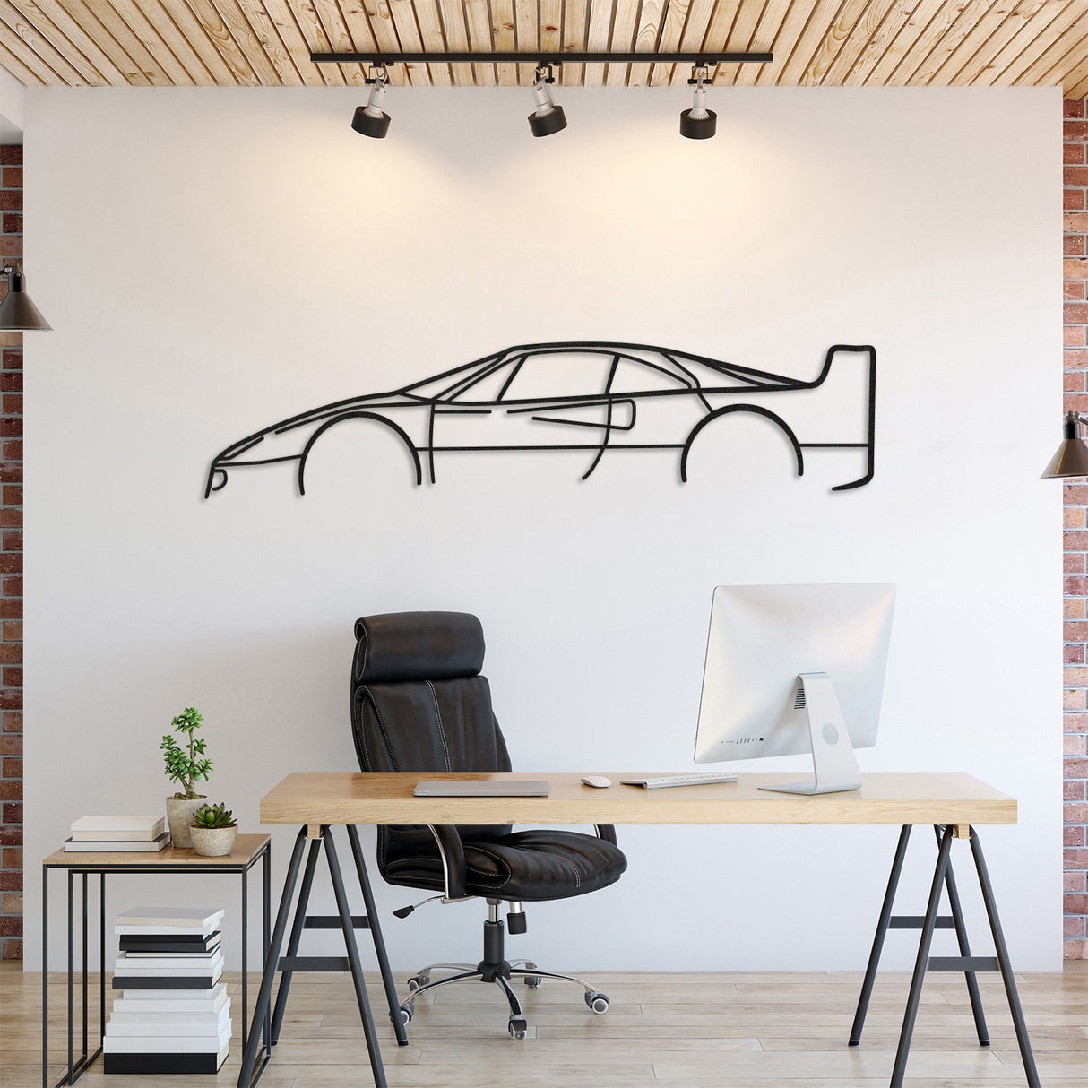 F40 Classic Metal Car Wall Art - NC0971