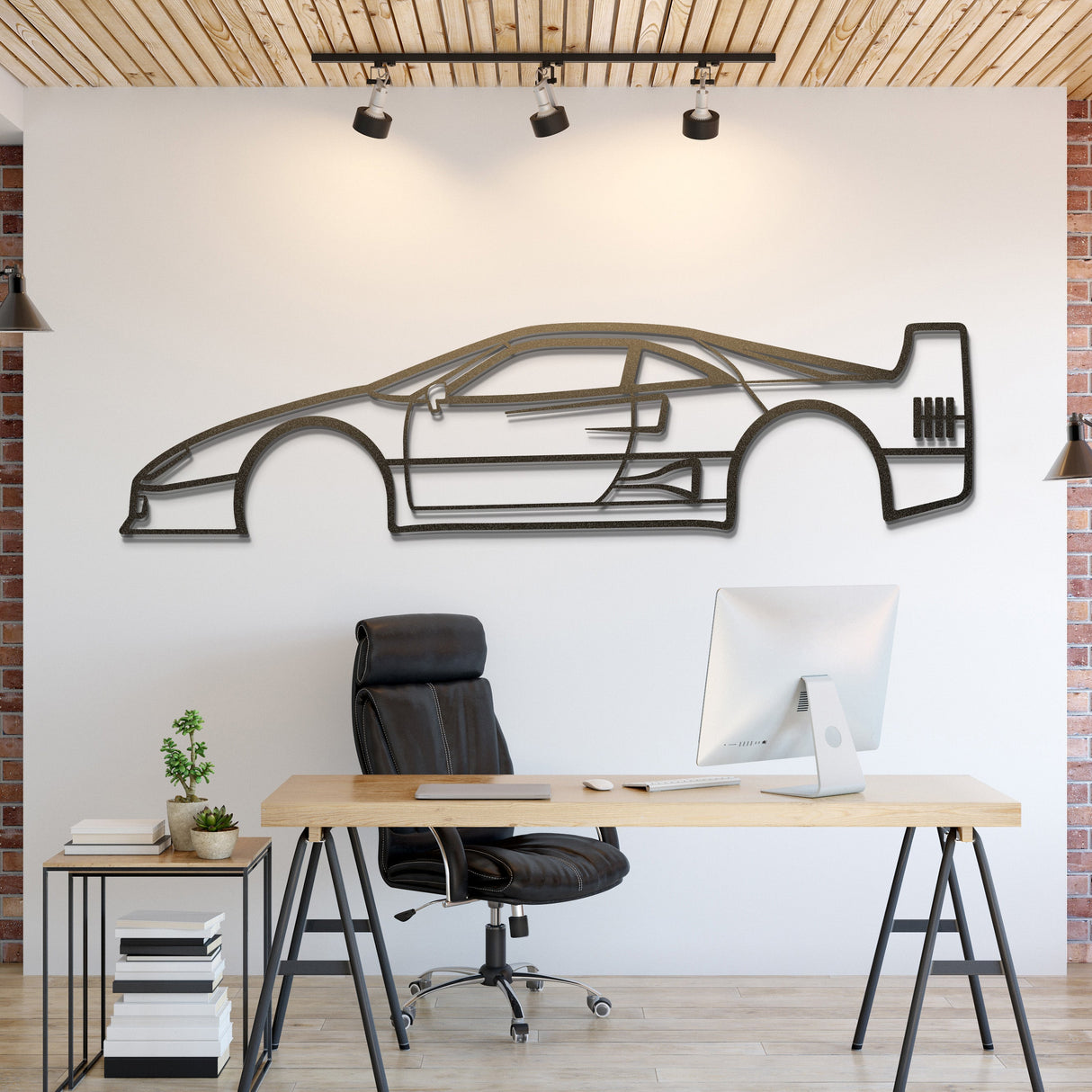 F40 Metal Car Wall Art - NC0972