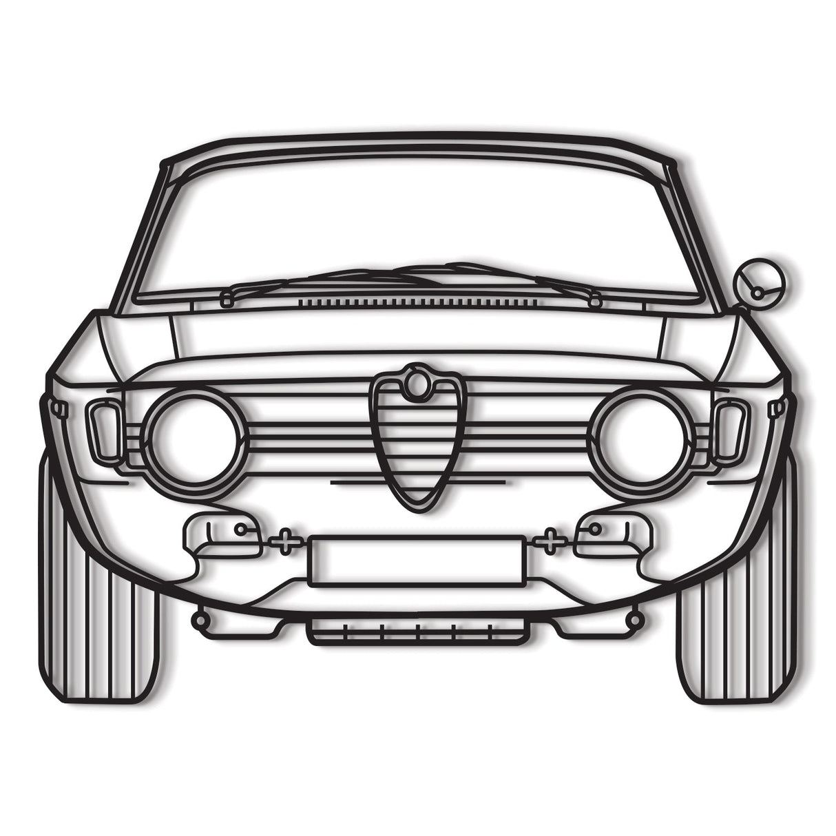 1967 Giulia Front Metal Car Wall Art - NC0092