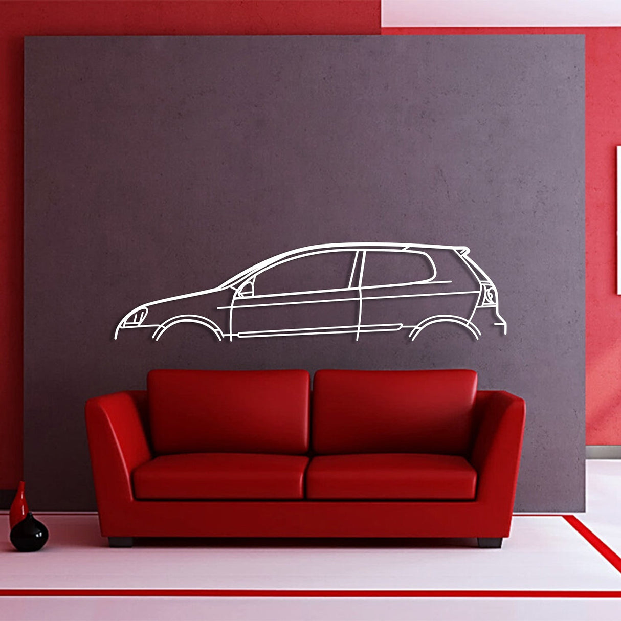 Golf 5 Classic Metal Car Wall Art - NC0986