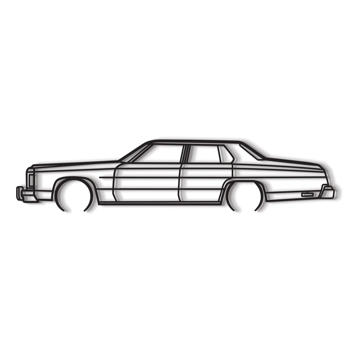 1975 Impala Detailed Metal Car Wall Art - NC0169