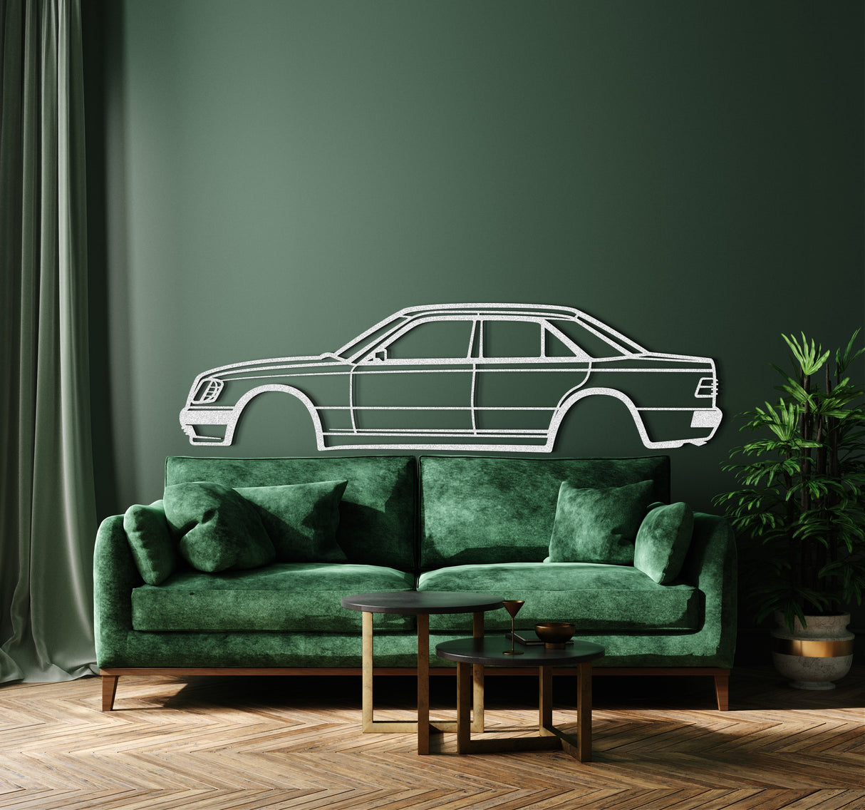 W124 500E Metal Car Wall Art - NC1109