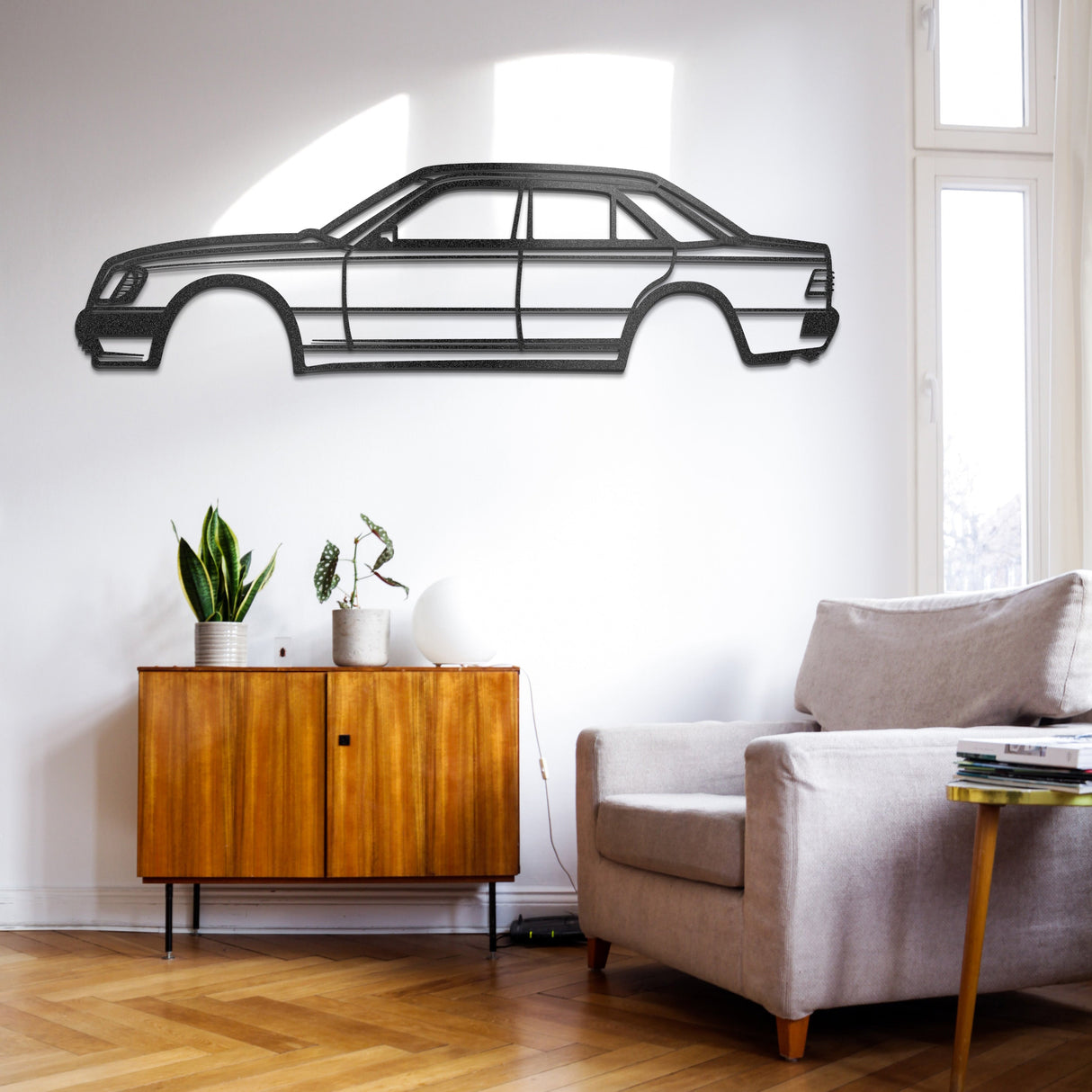 W124 500E Metal Car Wall Art - NC1109