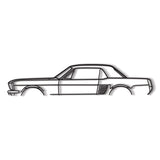 1967 Mustang Coupe Classic Metal Car Wall Art - NC0099