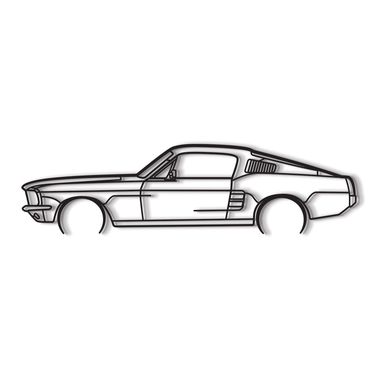 Mustang GT Fastback 390S Metal Car Wall Art - NC1057