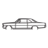 1966 Nova SS Detailed Metal Car Wall Art - NC0090