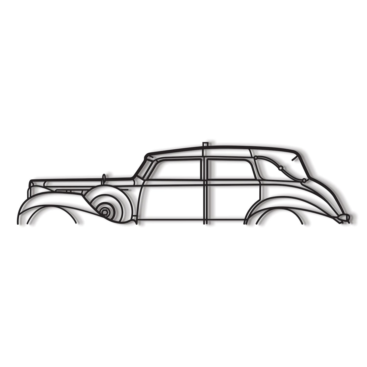 1938 Packard Twelve Classic Metal Car Wall Art - NC0021