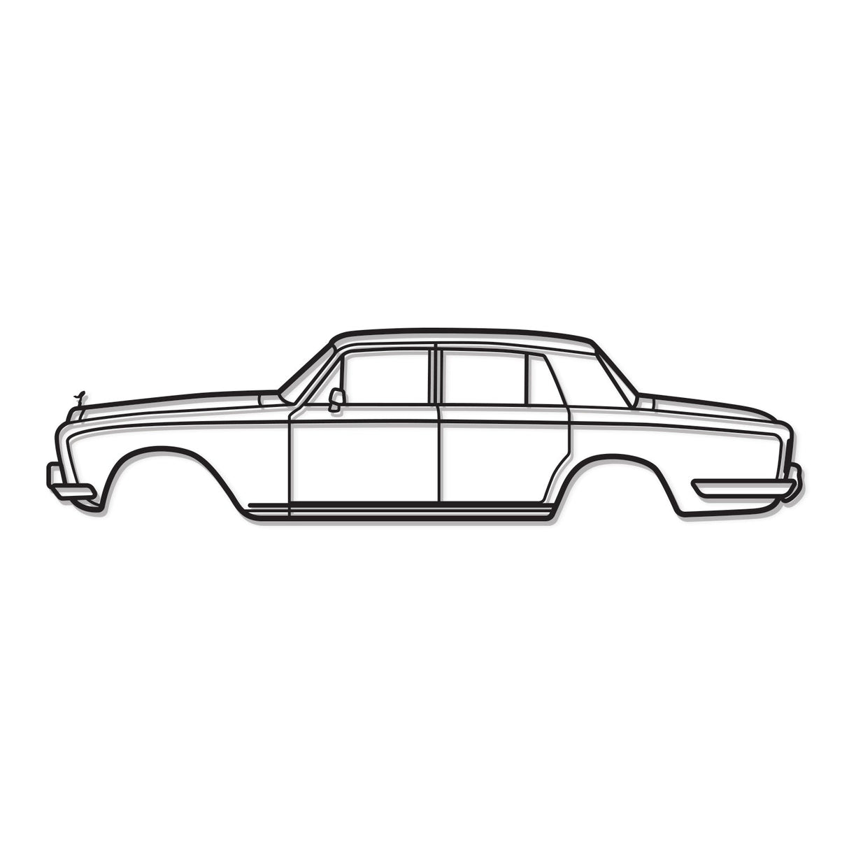 1965 Silver Shadow Metal Car Wall Art - NC0076