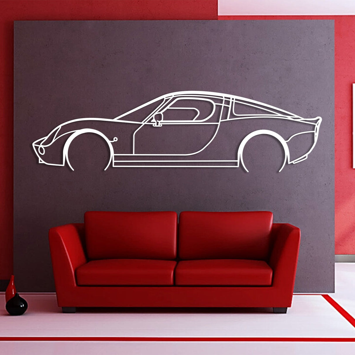 Vertige Detailed Metal Car Wall Art - NC1106